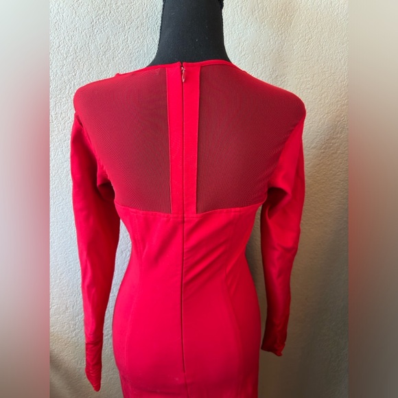 Donna Karan Red Fitted Dress US SIZE 6 - Picture 3 of 12